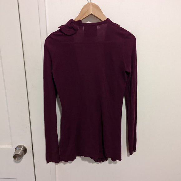 Anthropologie Guinevere Purple Ruffled Cardigan - Picture 5 of 6